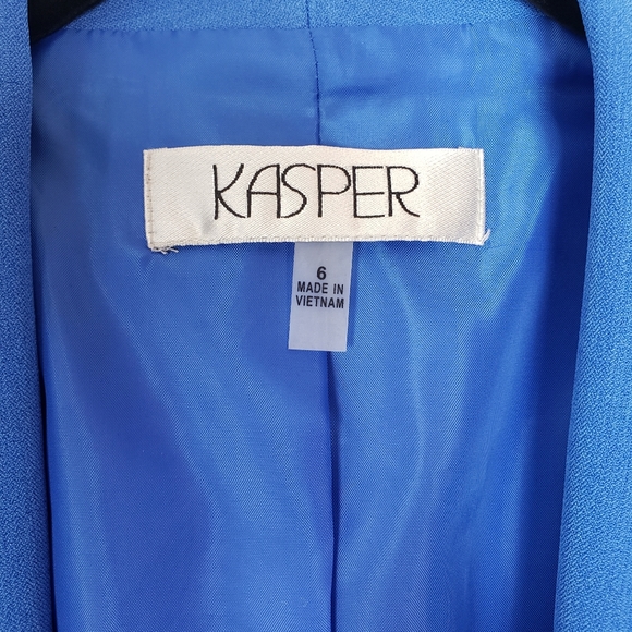 NWT Kasper Cabana blue dress blazer suit lined 6 - Picture 7 of 13